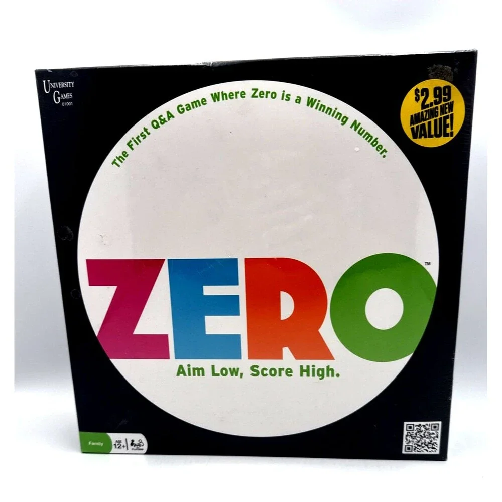 Zero - Fun New Question and Answer Board Game w/Tokens and Moving Pieces NIB